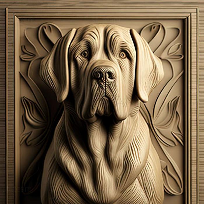 3D model Spanish Mastiff dog (STL)